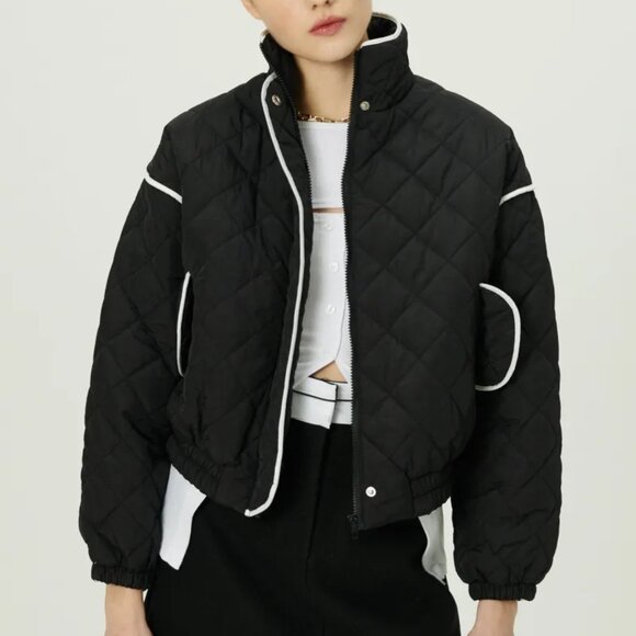 Storets Boa Quilted Bomber Jacket S/M - Picture 5 of 16